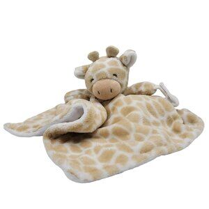 Carter's Giraffe Lovey Plush Cream 13.5" Brown Hook And Loop Pacifier Holder